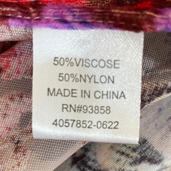 Whimsigoth Burnout Velvet Floral Kimono Shawl Wrap Women OS Purple Cottagecore - Picture 7 of 8